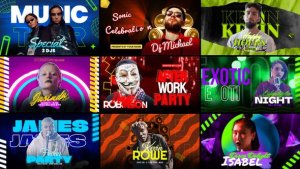 Videohive Music Freeze Frame Elements template preview