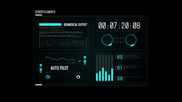 Videohive HUD Screen Bio Output Infographics template preview