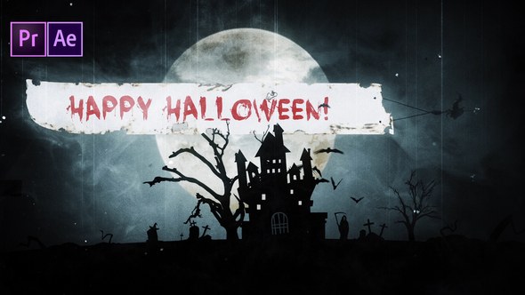Halloween Intro Premiere Pro template preview