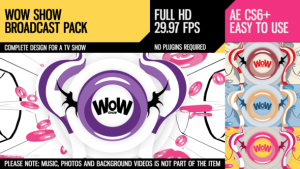 WoW Show (Broadcast Pack) Video Displays template preview