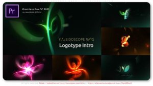 Kaleidoscope Rays Logotype Intro Premiere Pro template preview