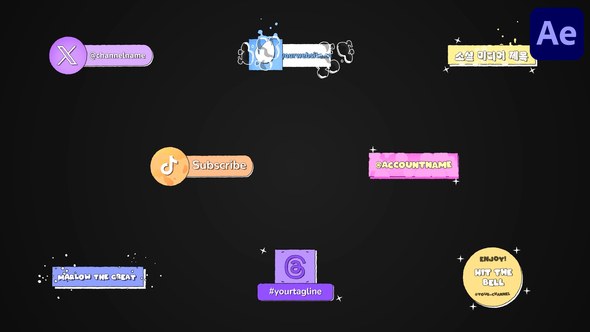 Videohive Social Media Liquid Plates for After Effects 53542644 Openers template preview