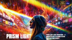 Videohive Prism Light Leaks Transitions Elements template preview
