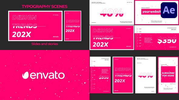 Videohive Dynamic Typography Scenes for After Effects Openers template preview