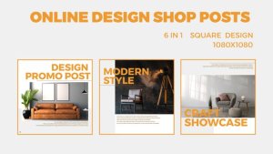 Videohive Online Design Shop Posts Elements template preview