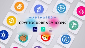 Videohive Cryptocurrency Animated Icon Pack Elements template preview