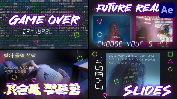 Videohive Cyber Slides | After Effects Openers template preview