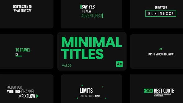 Videohive Minimal Titles 06 for After Effects Titles template preview