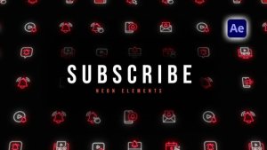 Videohive Subscribe Neon Elements Elements template preview