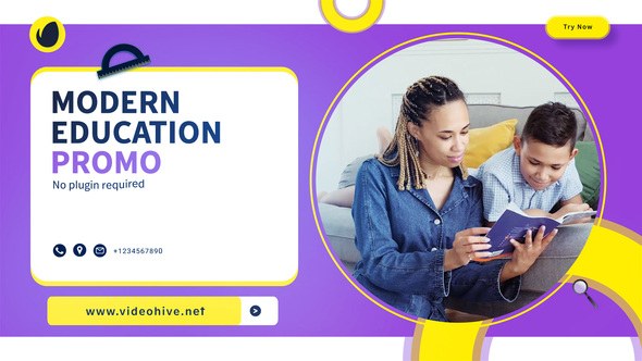 Videohive Education Slideshow 44880364 Video Displays template preview