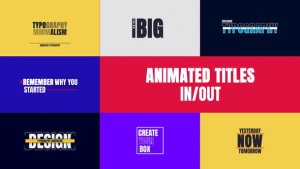 Videohive Animated Titles 50492622 Titles template preview