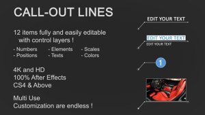 Line Call-Outs Video Displays template preview