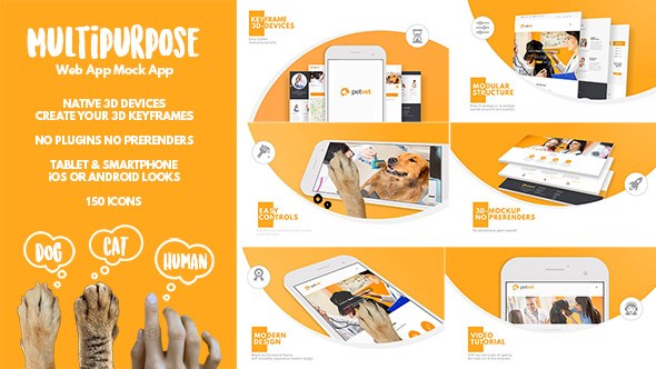 Videohive Multipurpose Web App Mock App Product Promo template preview