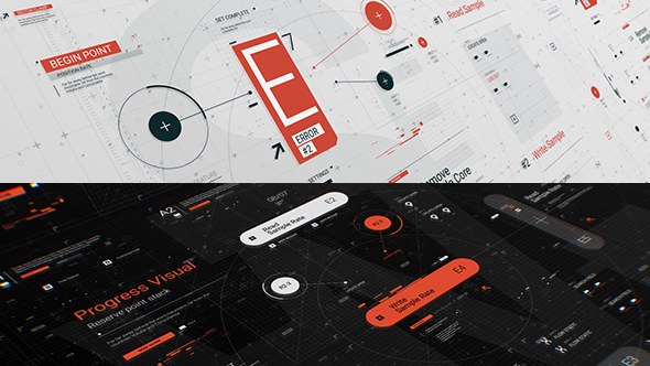 HUD Typo Graphics Pack Video Displays template preview
