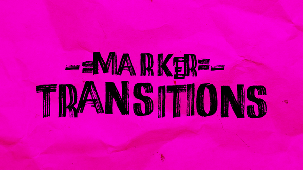 Videohive Marker Transitions 58273399 Elements template preview