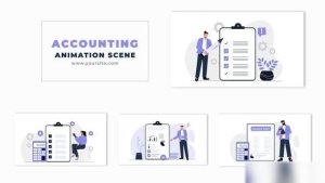Videohive Accounting Process Animation Scene Template Elements template preview