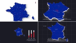 Videohive France Map Promo Ver 0.2 Product Promo template preview
