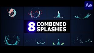 Videohive Combined Splashes for After Effects Elements template preview