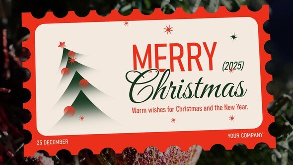 Videohive Christmas & New Year Greetings 61105655 Video Displays template preview