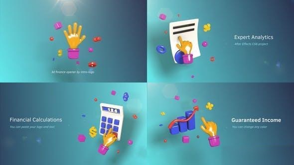 Videohive 3d Finance Opener Openers template preview