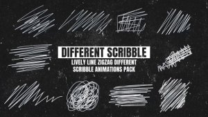 Videohive Lively Line Zigzag Different Scribble Animations Pack Elements template preview