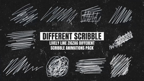 Videohive Lively Line Zigzag Different Scribble Animations Pack Elements template preview