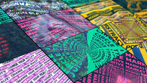 Videohive Colorful Abstract Typography Titles template preview