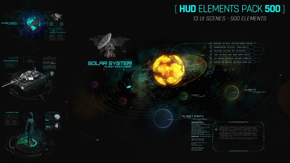 Hud Elements Pack Video Displays template preview