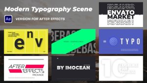 Videohive Modern Typography Scenes Video Displays template preview