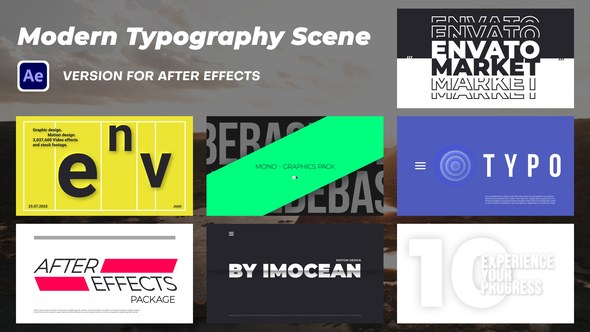 Videohive Modern Typography Scenes Video Displays template preview