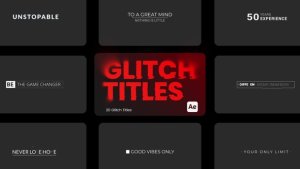 Videohive Glitch Titles For After Effects 43586775 Titles template preview