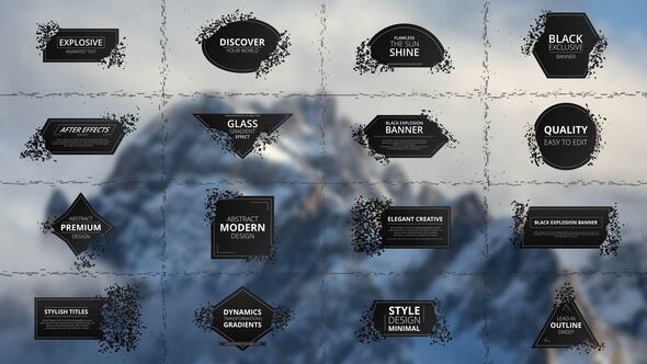 Videohive Glass Titles 58408994 Titles template preview