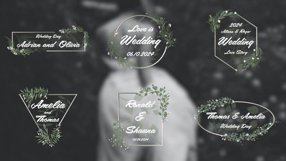 Videohive Wedding Titles 4K Titles template preview