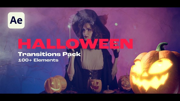 Videohive Halloween Transitions 60296191 Elements template preview