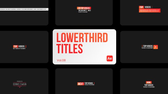 Videohive Lowerthird Titles 08 for After Effects Titles template preview