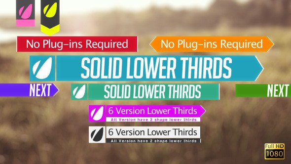 Lower Thirds Video Displays template preview