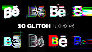 Videohive Glitch Logos | 10 in 1 Logo Stings template preview