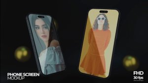 Phone Screen Mockup Premiere Premiere Pro template preview