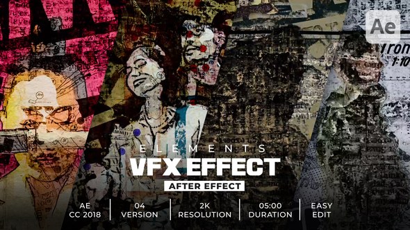 Paper Grunge Effect Elements template preview