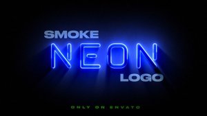 Videohive Neon And Smoke Logo Logo Stings template preview