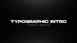 Videohive Typography Intro 49001127 Openers template preview