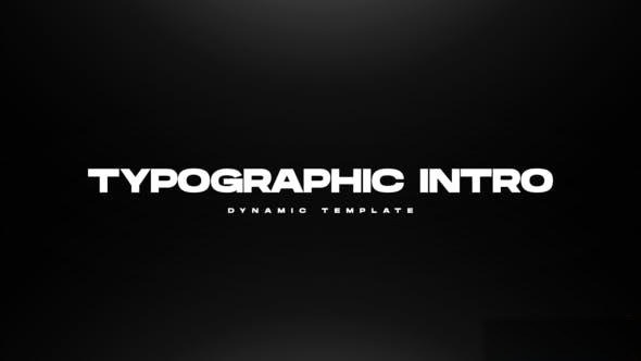 Videohive Typography Intro 49001127 Openers template preview