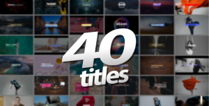 Videohive The Titles - 40 Trendy Titlels Titles template preview