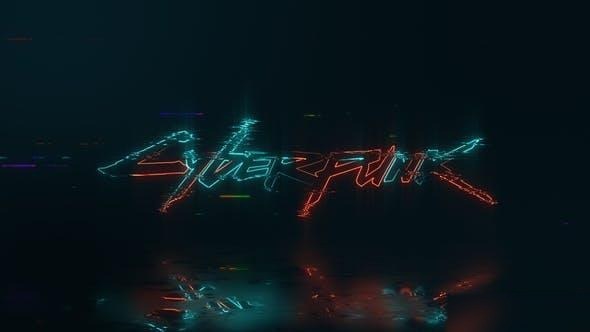 Videohive Neon Glitch Logo V2 Logo Stings template preview