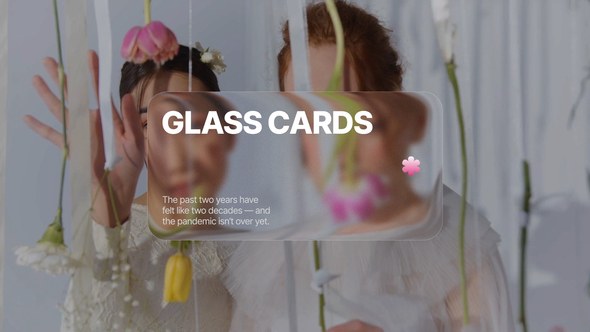 Videohive Liquid Glass Cards Infographics template preview