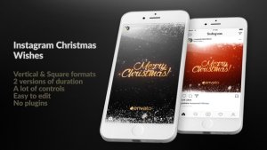 Instagram Christmas Wishes Video Displays template preview