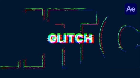 Videohive Glitch Text Intro Openers template preview