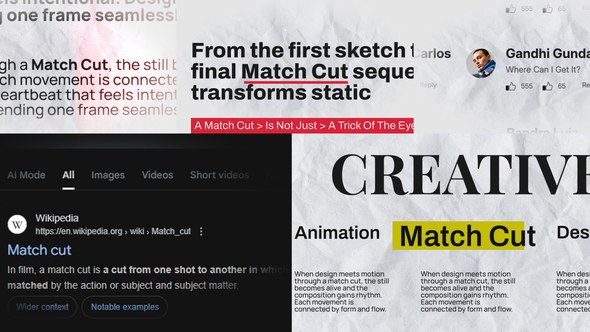 Videohive Match Cut After Effect Template Openers template preview