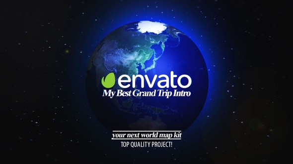 Videohive Best Grand Trip Intro | World Map Kit Openers template preview