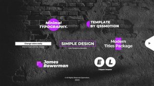 Videohive Minimal Titles and Lower Thirds 29260062 Titles template preview